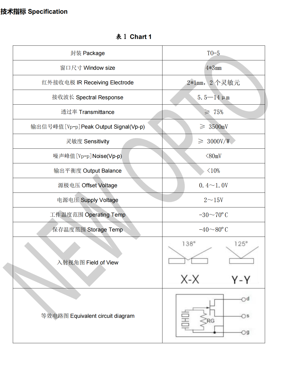 抗干擾抗白光的PIR熱釋電紅外傳感器參數(shù) 抗干擾抗白光的PIR熱釋電紅外傳感器參數(shù)
